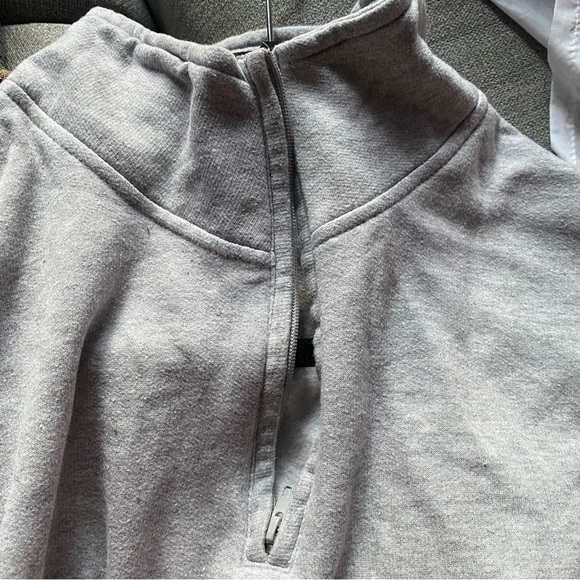 Fleece factory gray quarter zip - Picture 3 of 5